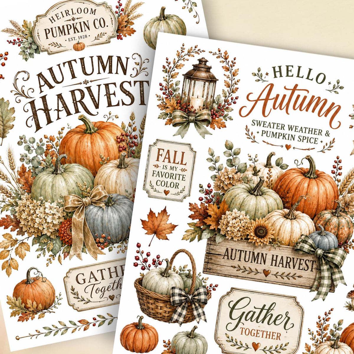 Heirloom Harvest Market Transfer Set-Rub-on Transfer-Essential Stencil