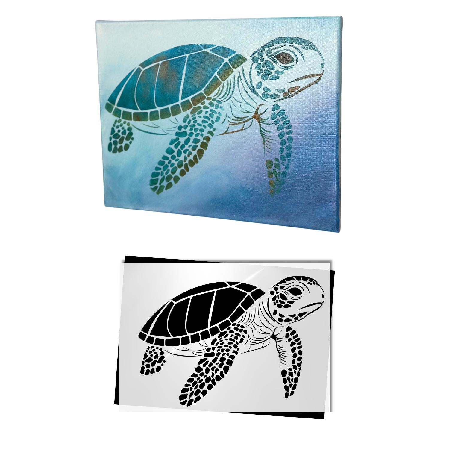Sea Turtle Stencil-Stencils & Die Cuts-Essential Stencil