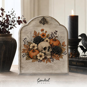 Black Rose Garden Transfer Set-Rub-on Transfer-Essential Stencil