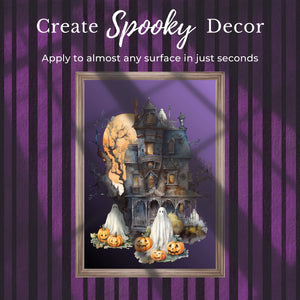 Spooky Haunted House Rub-on Transfer Set-Rub-on Transfer-Essential Stencil