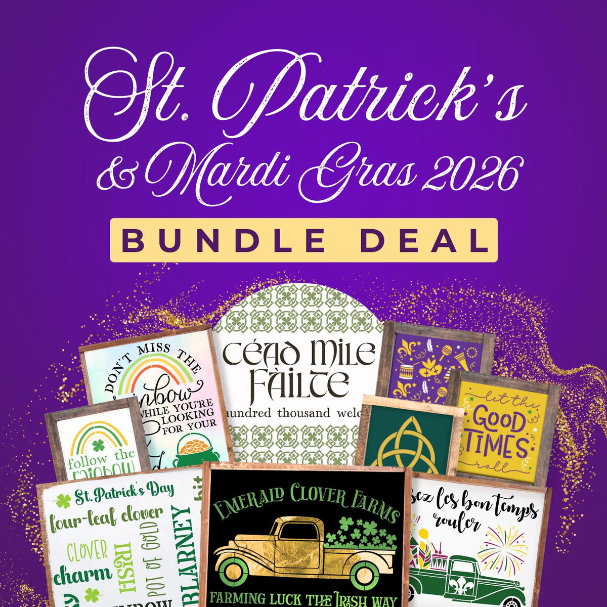 St. Patrick's & Mardi Gras 2026 Bundle-Stencil-Essential Stencil