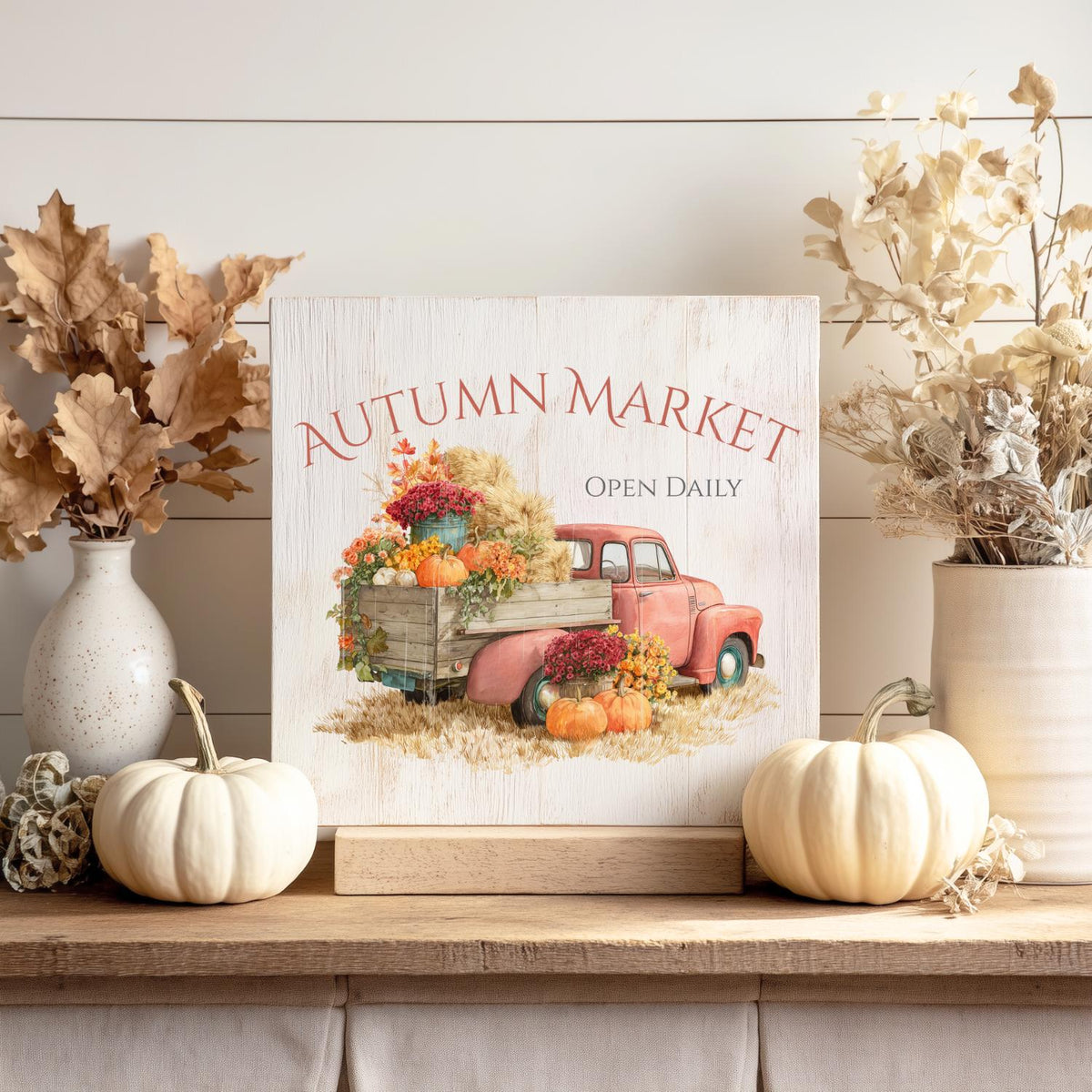 Vintage Autumn Trucks Rub-on Transfer Set-Rub-on Transfer-Essential Stencil