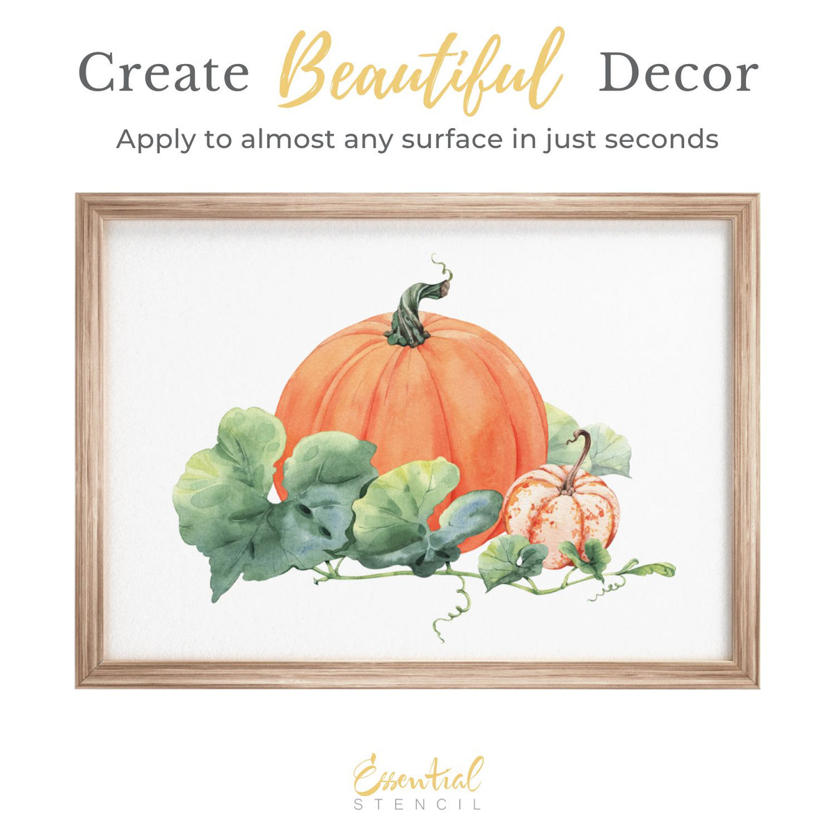 Pumpkin Harvest Rub-on Transfer-Rub-on Transfer-Essential Stencil