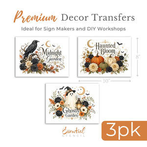Midnight Garden Transfer Set-Rub-on Transfer-Essential Stencil