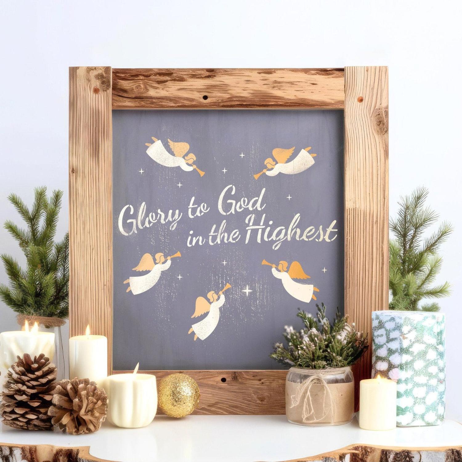 Herald Angels & Stars Stencil-Christmas-Essential Stencil