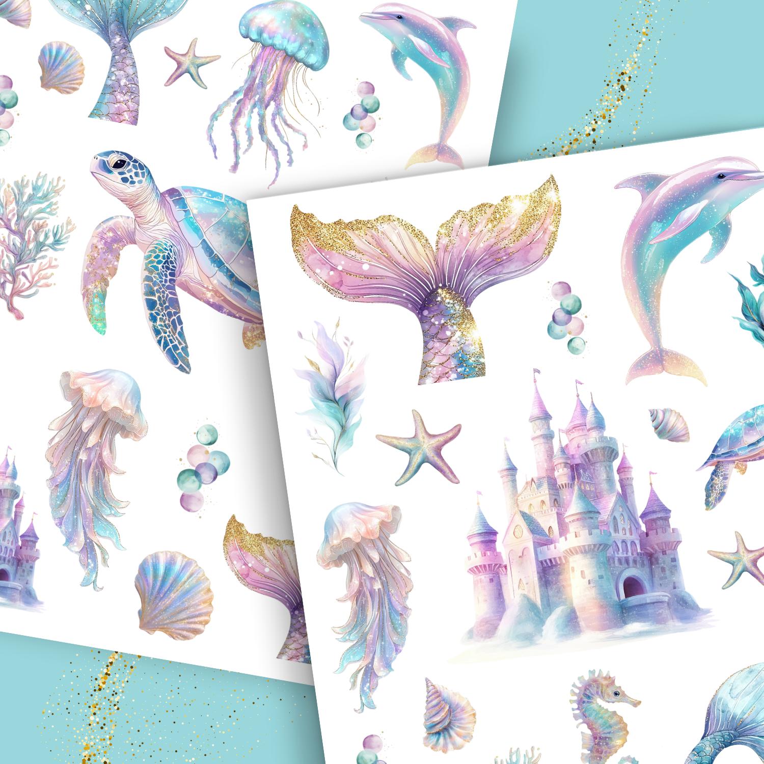 Under The Sea-Rub-on Transfer-Essential Stencil
