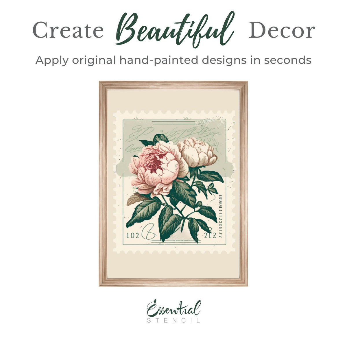 Vintage Spring Stamps Rub-on Transfer-Rub-on Transfer-Essential Stencil