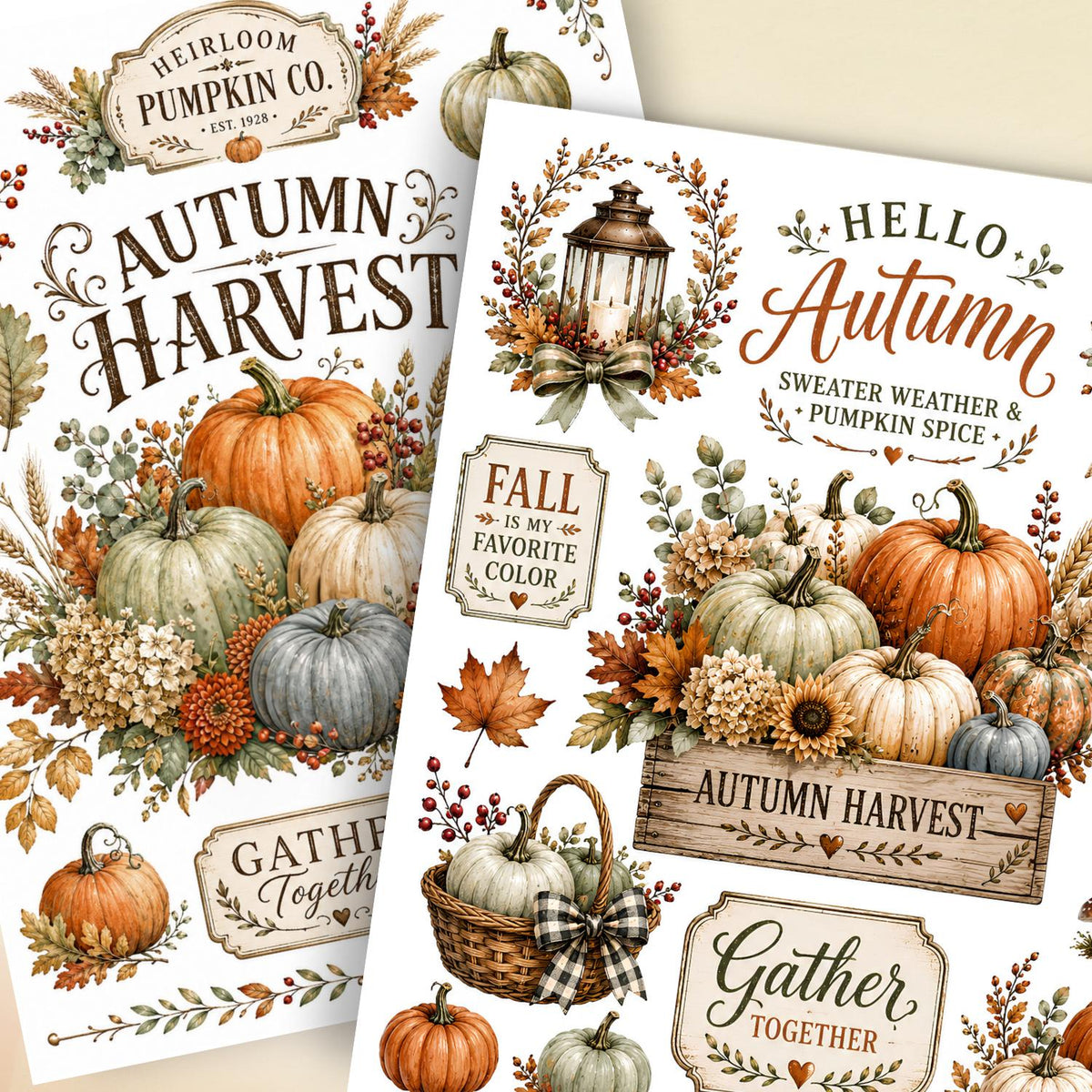 Heirloom Harvest Market Transfer Set-Rub-on Transfer-Essential Stencil