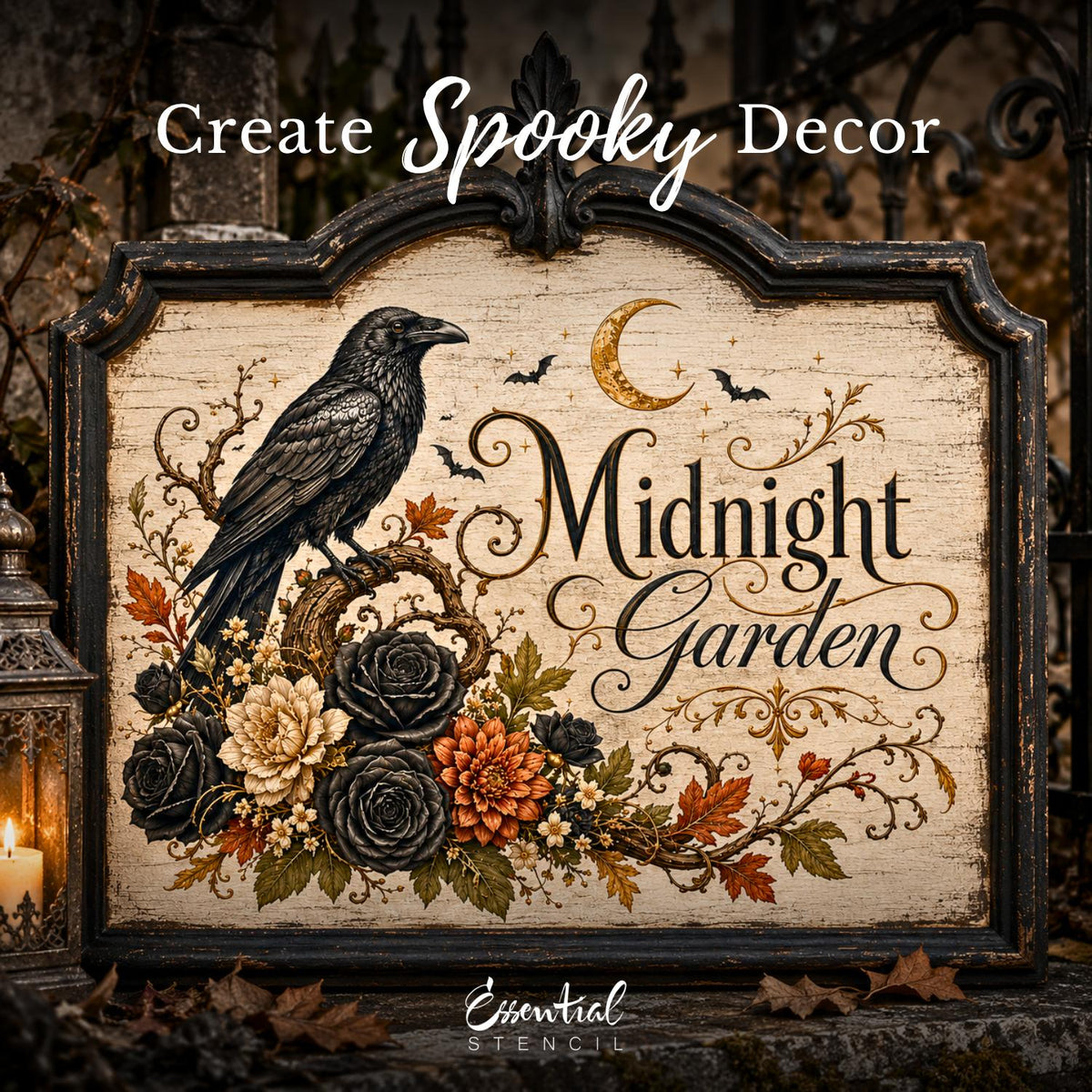 Midnight Garden Transfer Set-Rub-on Transfer-Essential Stencil