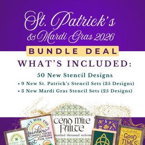 St. Patrick's & Mardi Gras 2026 Bundle-Stencil-Essential Stencil