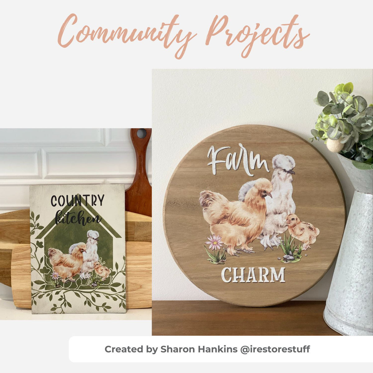 Silkie Chicken Rub-on Transfers-Rub-on Transfer-Essential Stencil