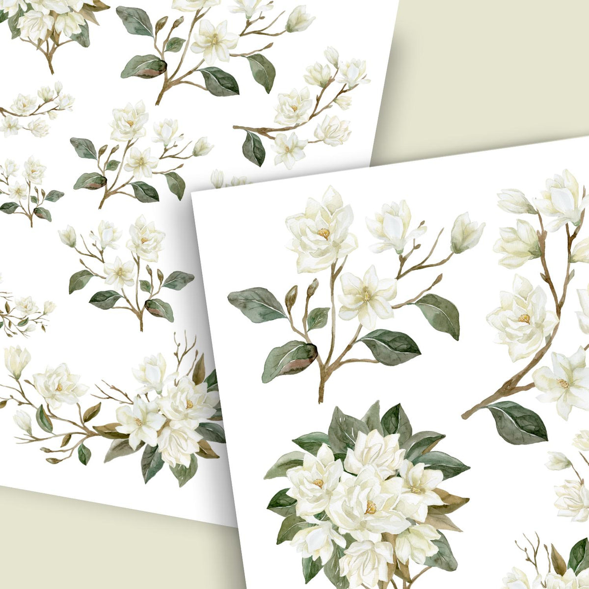 Magnolia Rub-on Transfer-Rub-on Transfer-Essential Stencil