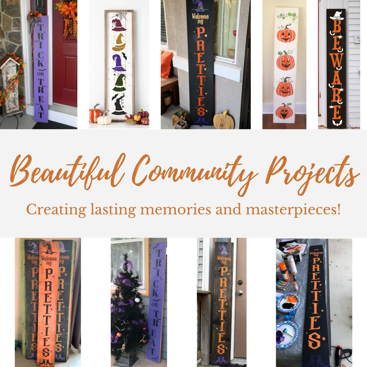Halloween Porch Sign Workshop Bundle-Bundle-Essential Stencil