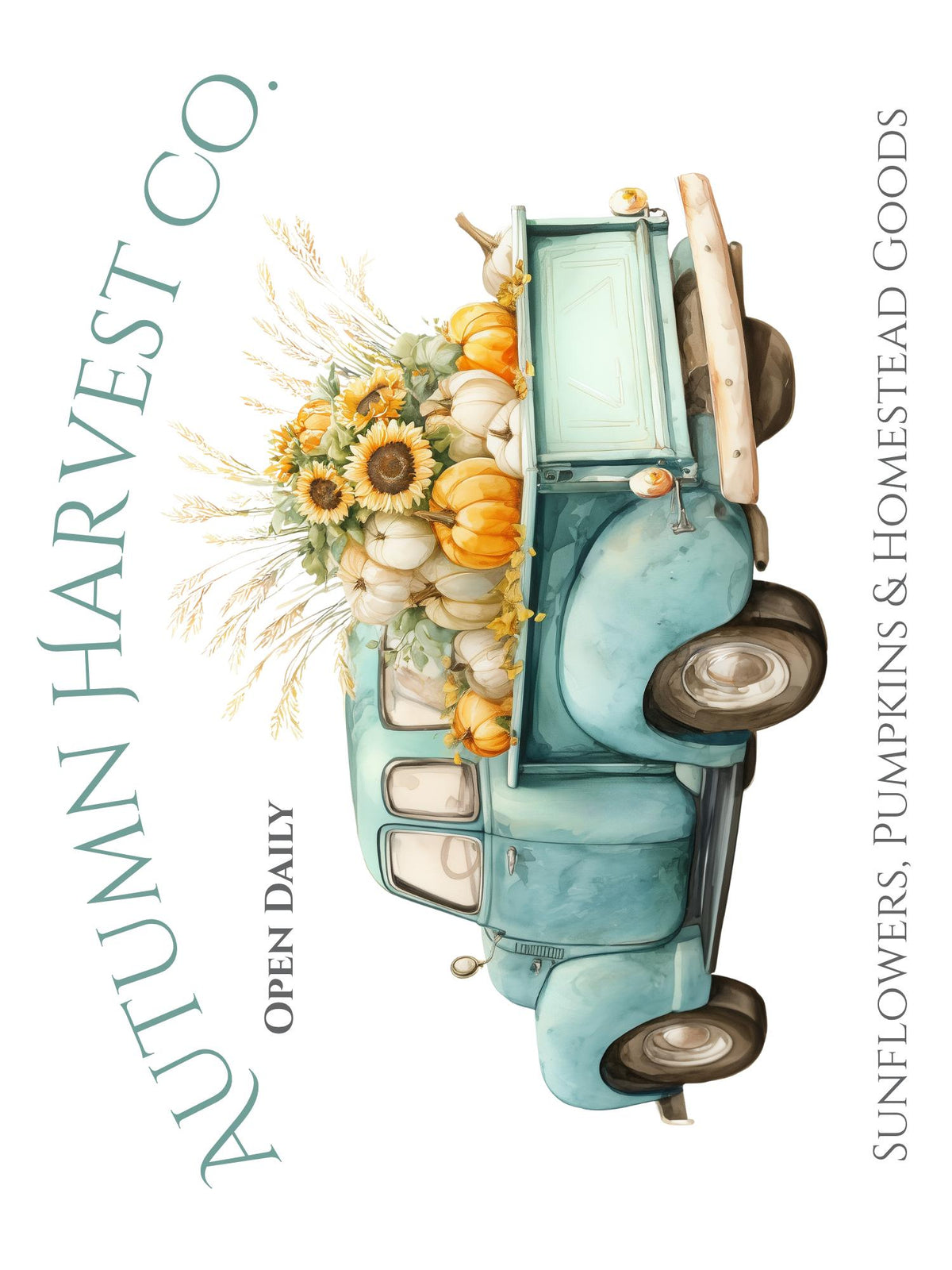 Vintage Autumn Trucks Rub-on Transfer Set-Rub-on Transfer-Essential Stencil