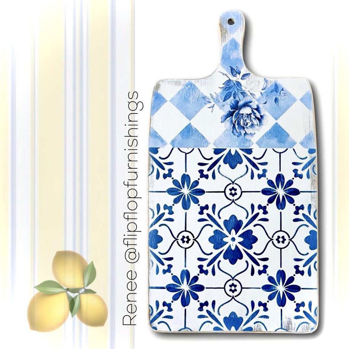 Chinoiserie Vase & Flower Rub-on Transfer Set-Rub-on Transfer-Essential Stencil