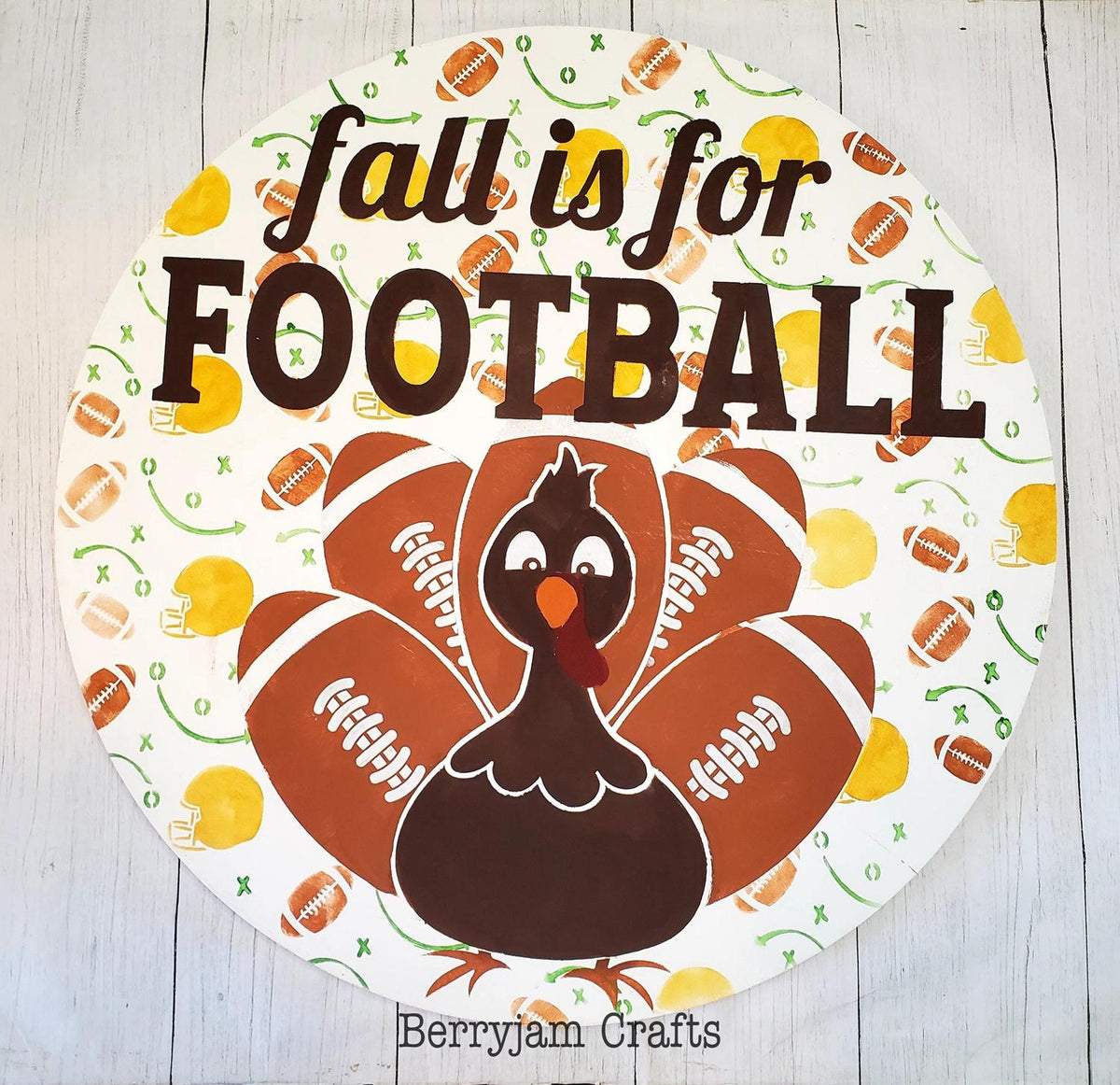 Football Turkey 12x12 Stencil-Fall-Essential Stencil