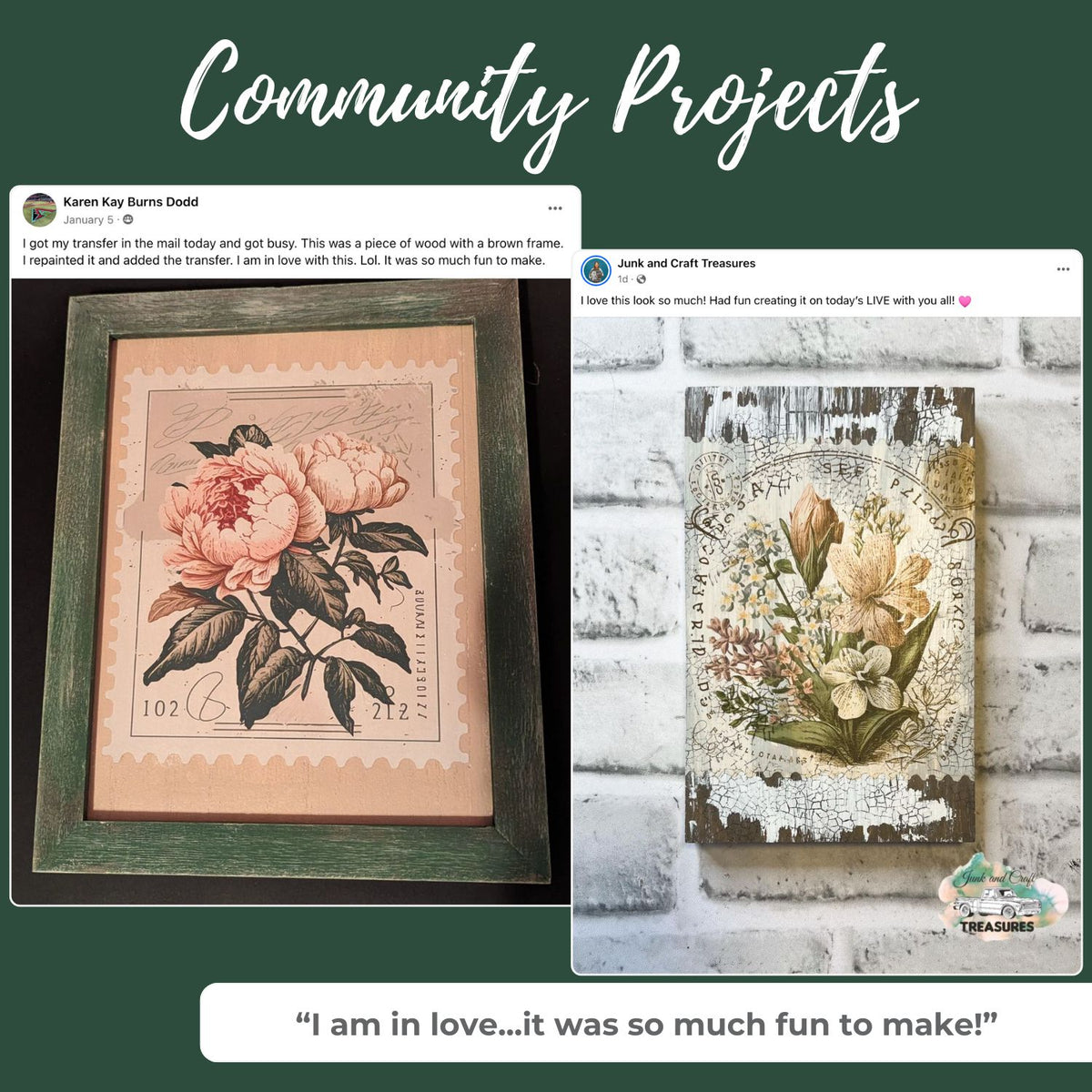 Vintage Spring Stamps Rub-on Transfer-Rub-on Transfer-Essential Stencil