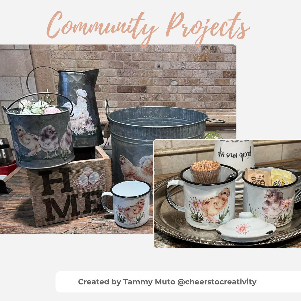 Silkie Chicken Rub-on Transfers-Rub-on Transfer-Essential Stencil