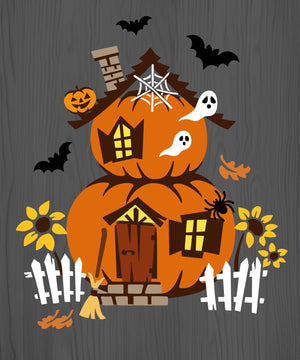 Pumpkin House Layering Stencil-Halloween-Essential Stencil