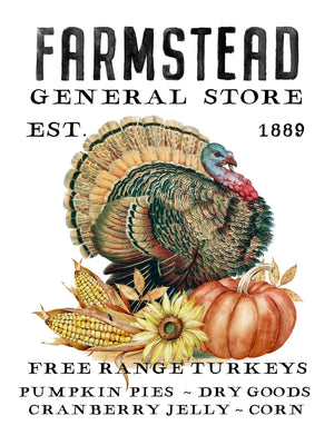 Farmstead Turkey Rub-on Transfer-Rub-on Transfer-Essential Stencil