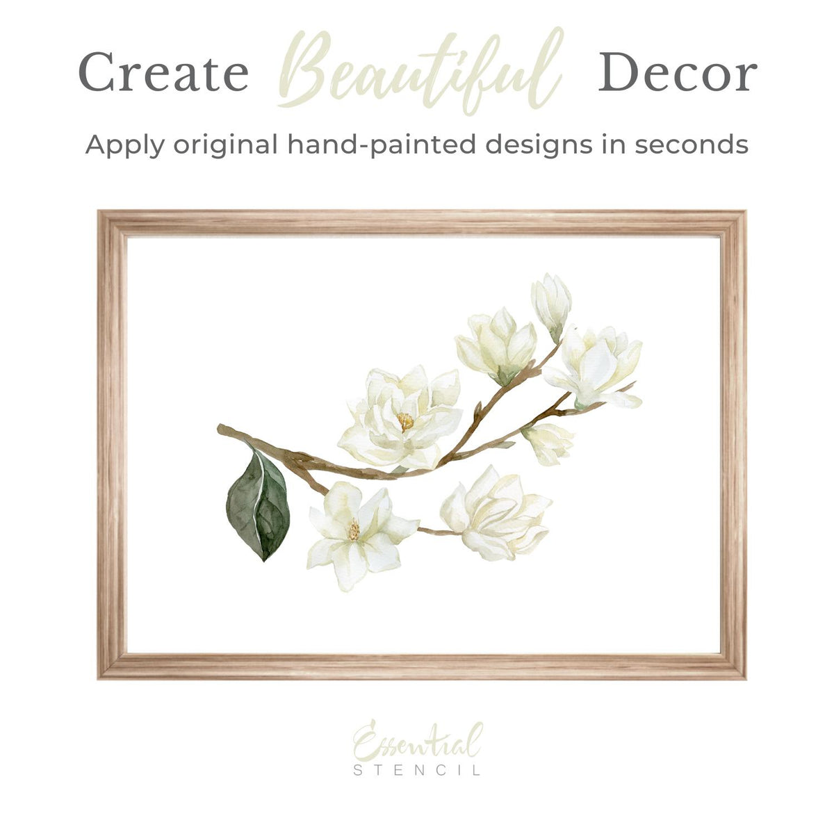 Magnolia Rub-on Transfer-Rub-on Transfer-Essential Stencil