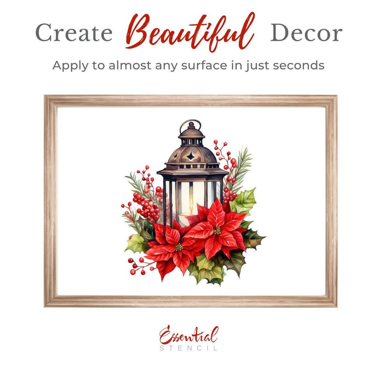 Christmas Lanterns & Candles Rub-on Transfer Set-Rub-on Transfer-Essential Stencil