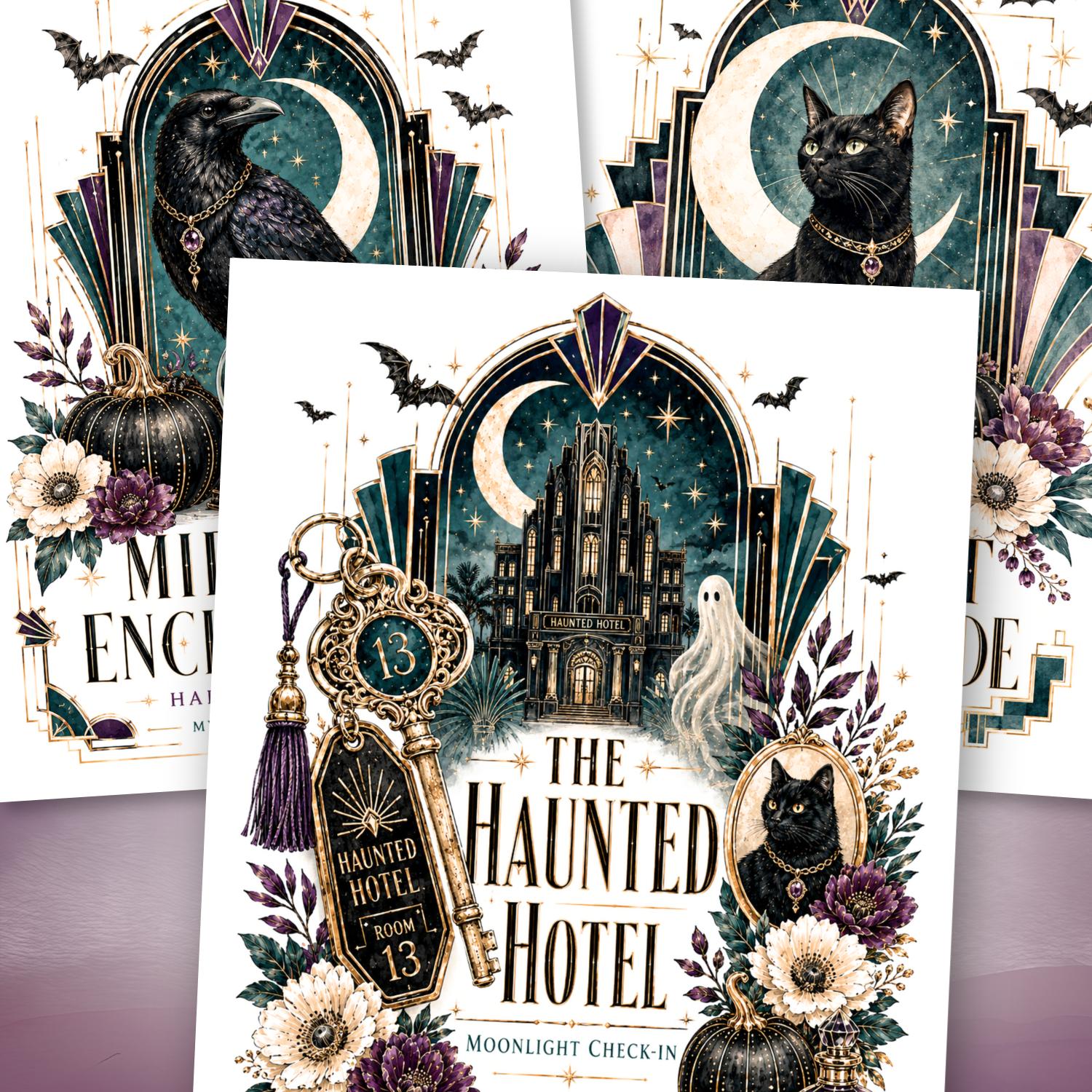 The Haunted Hotel Transfer Set-Rub-on Transfer-Essential Stencil