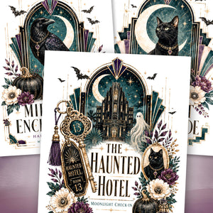 The Haunted Hotel Transfer Set-Rub-on Transfer-Essential Stencil