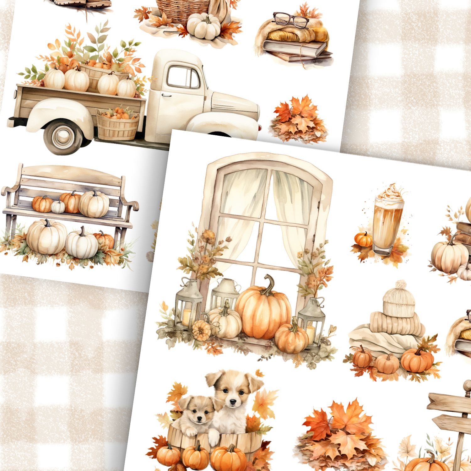 Cozy Fall Farmhouse Rub-on Transfer Set-Rub-on Transfer-Essential Stencil