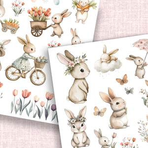 Little Bunny Daydreams Rub-On Transfer Set-Rub-on Transfer-Essential Stencil