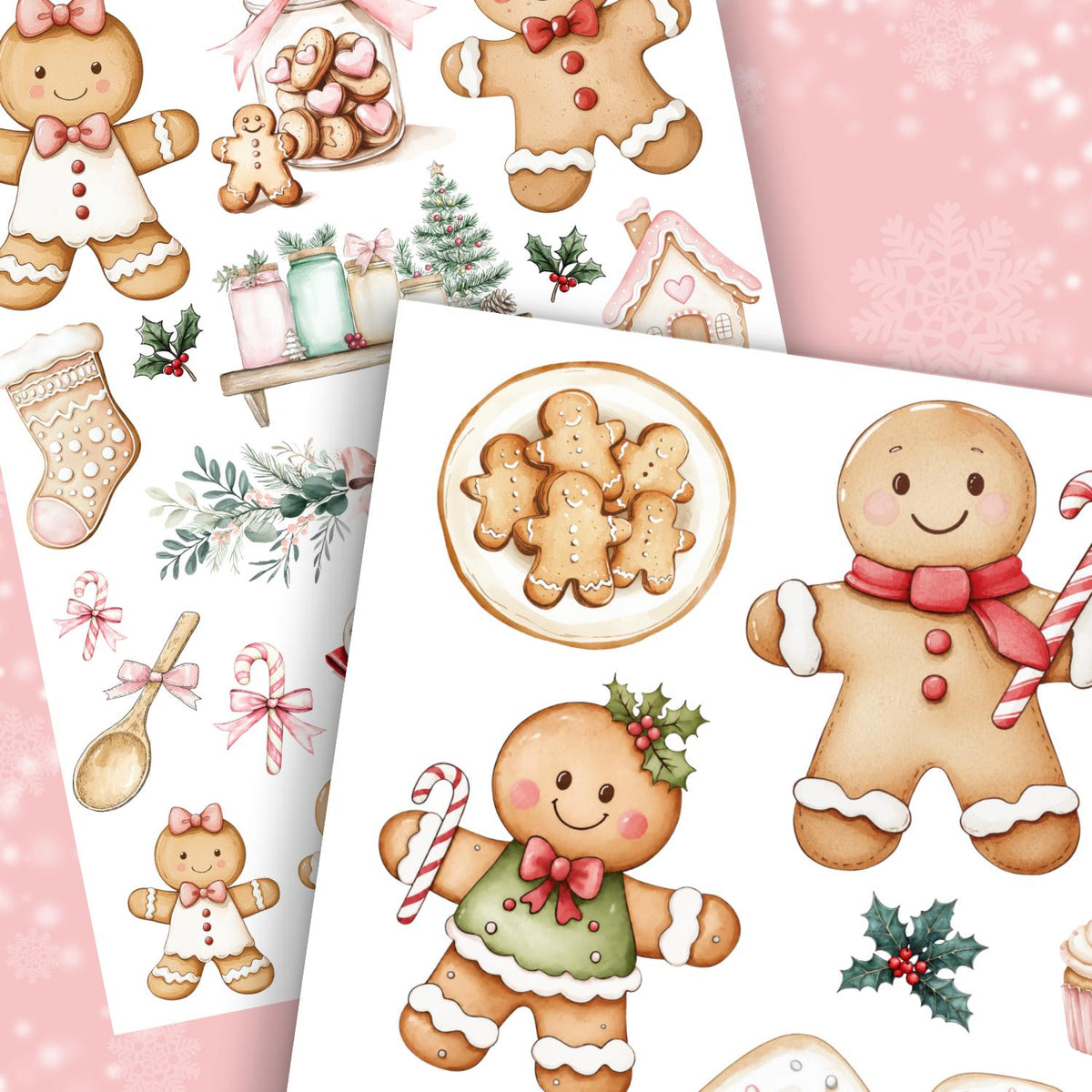Gingerbread Bakery Transfer Set-Rub-on Transfer-Essential Stencil