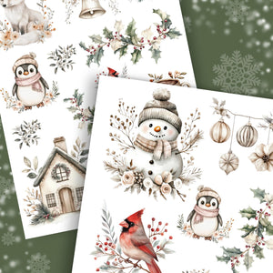 Cozy Winter Cuddles Rub-on Transfer Set-Rub-on Transfer-Essential Stencil