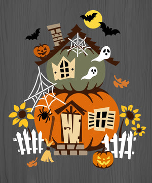 Pumpkin House Layering Stencil-Halloween-Essential Stencil