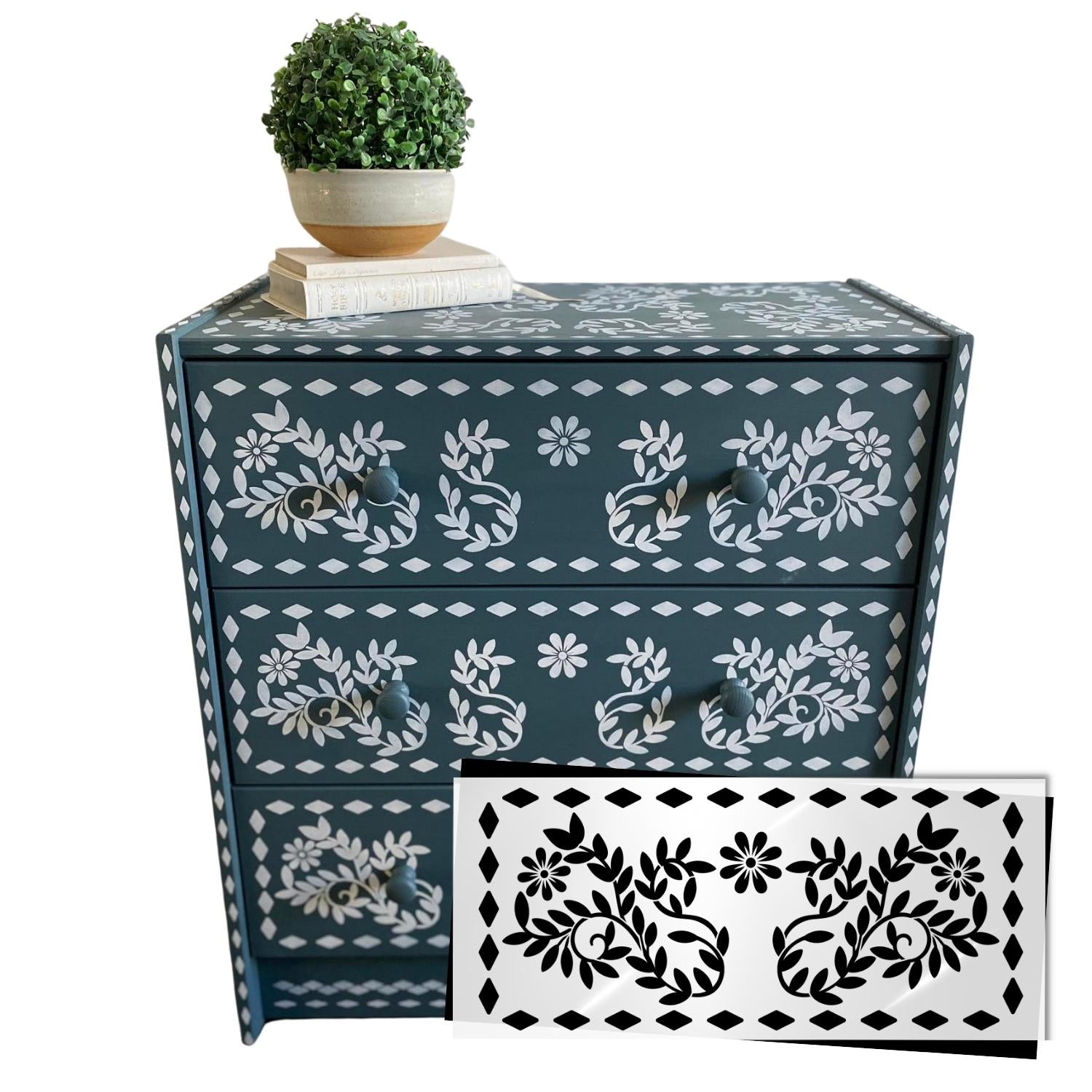 Bone Inlay Pattern Stencil - Essential Stencil