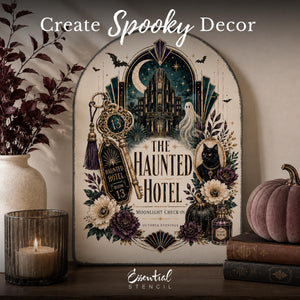 The Haunted Hotel Transfer Set-Rub-on Transfer-Essential Stencil