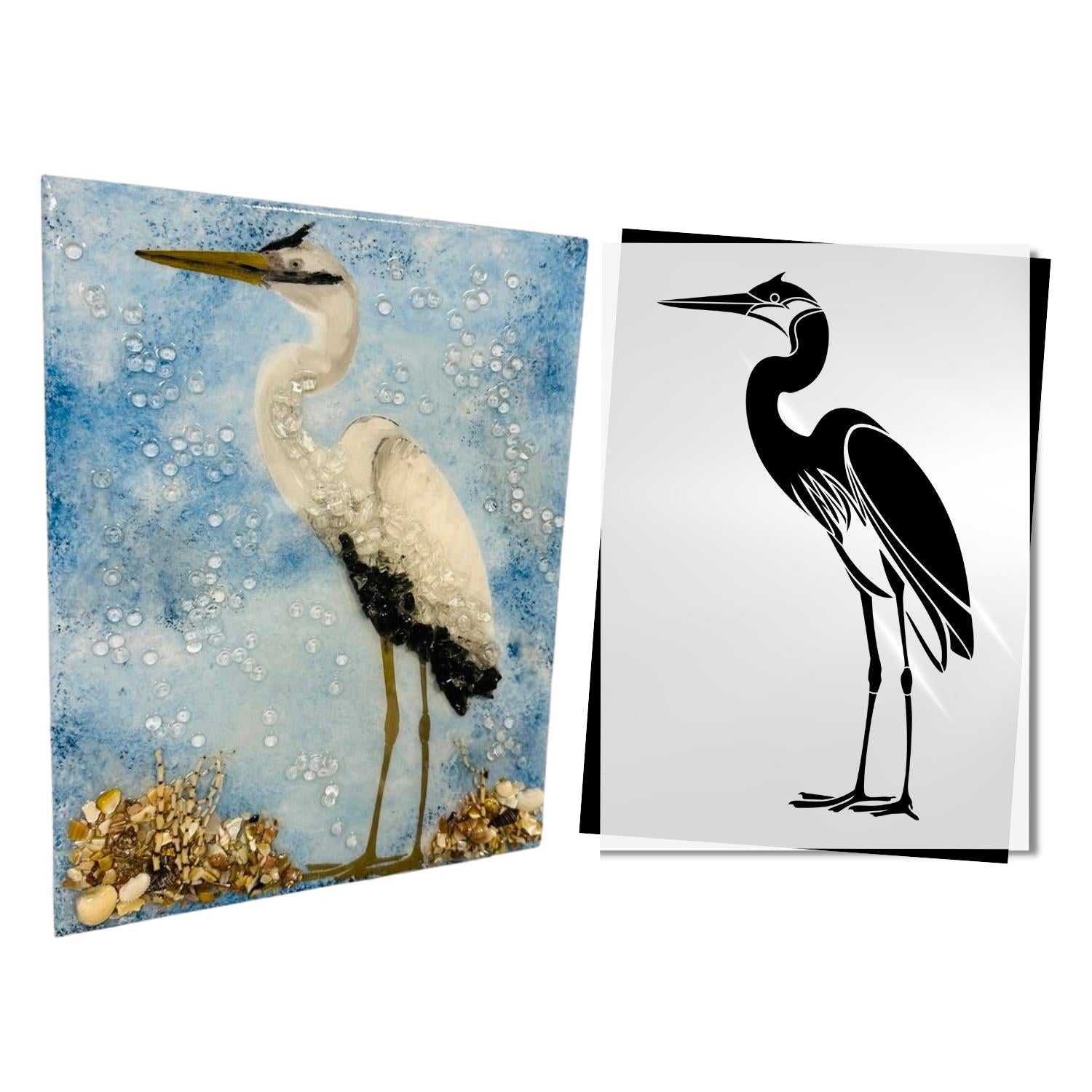 Harbor Heron Silhouette-Stencils & Die Cuts-Essential Stencil