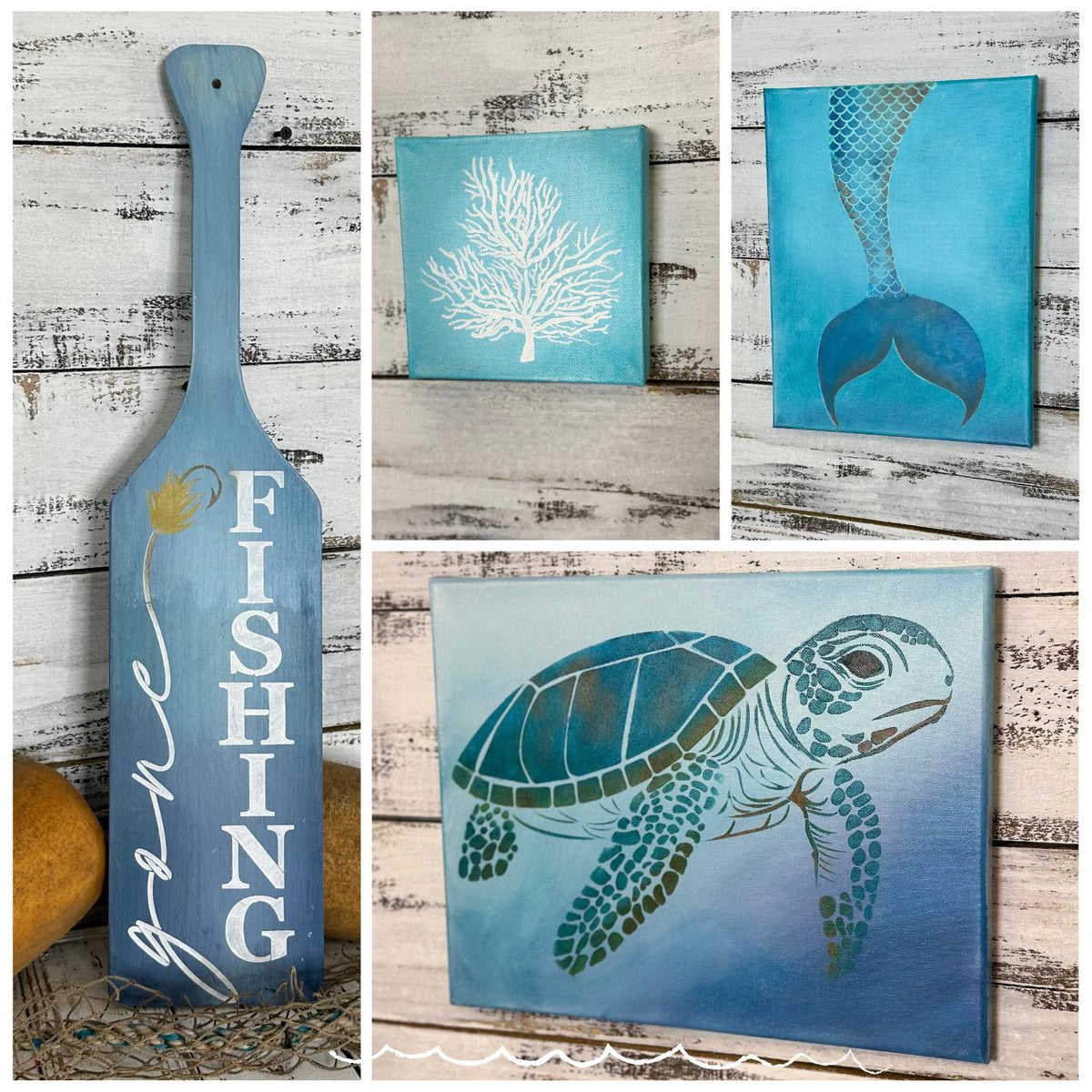 Amanda Dillon's Coastal Stencil Bundle-Stencils & Die Cuts-Essential Stencil
