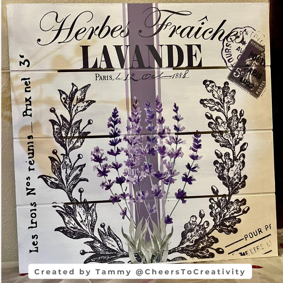Lavande en Fleur (Lavender in Bloom) Rub-on Transfer Set