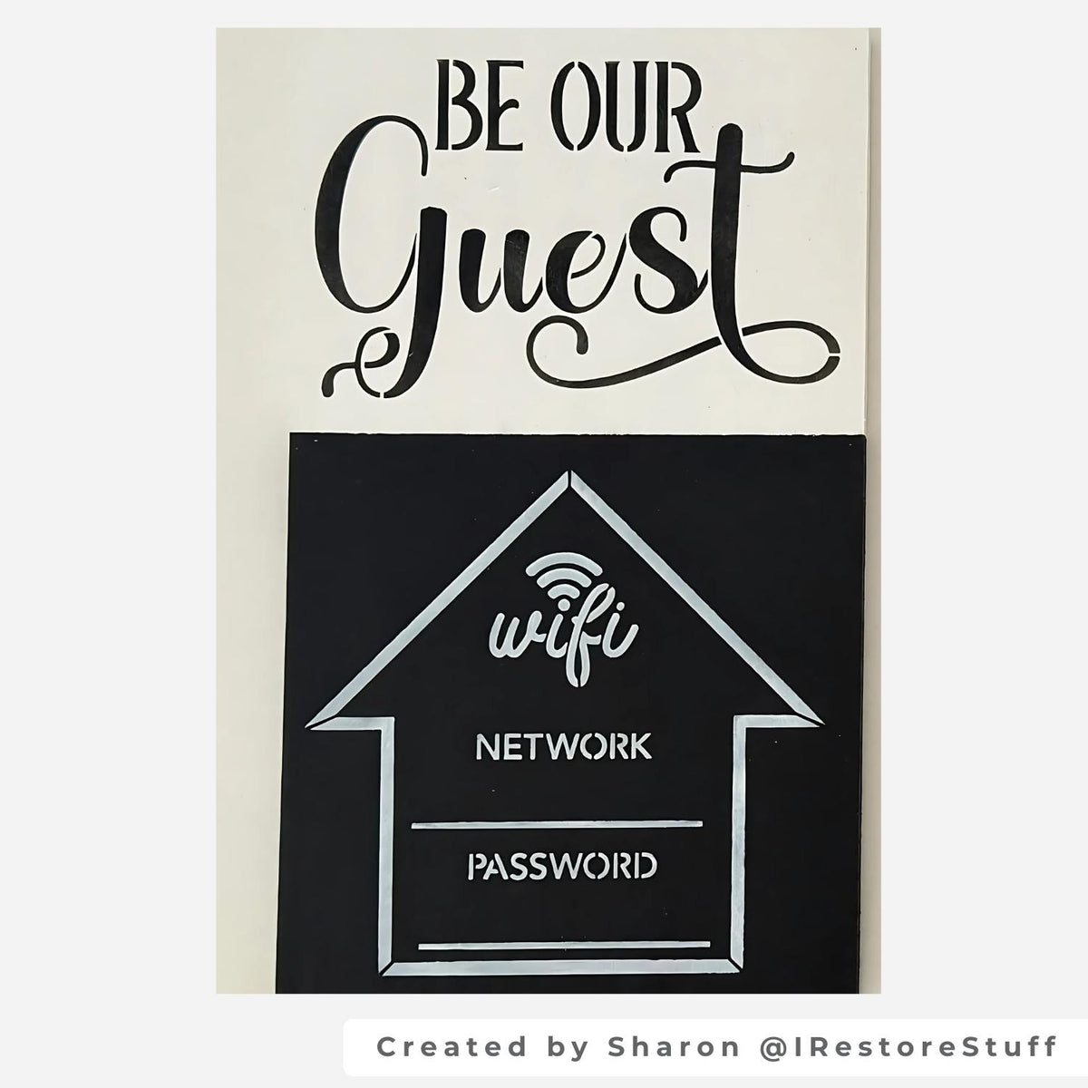 Wifi Guest 6x6 (2pk) Stencil-Essential Stencil