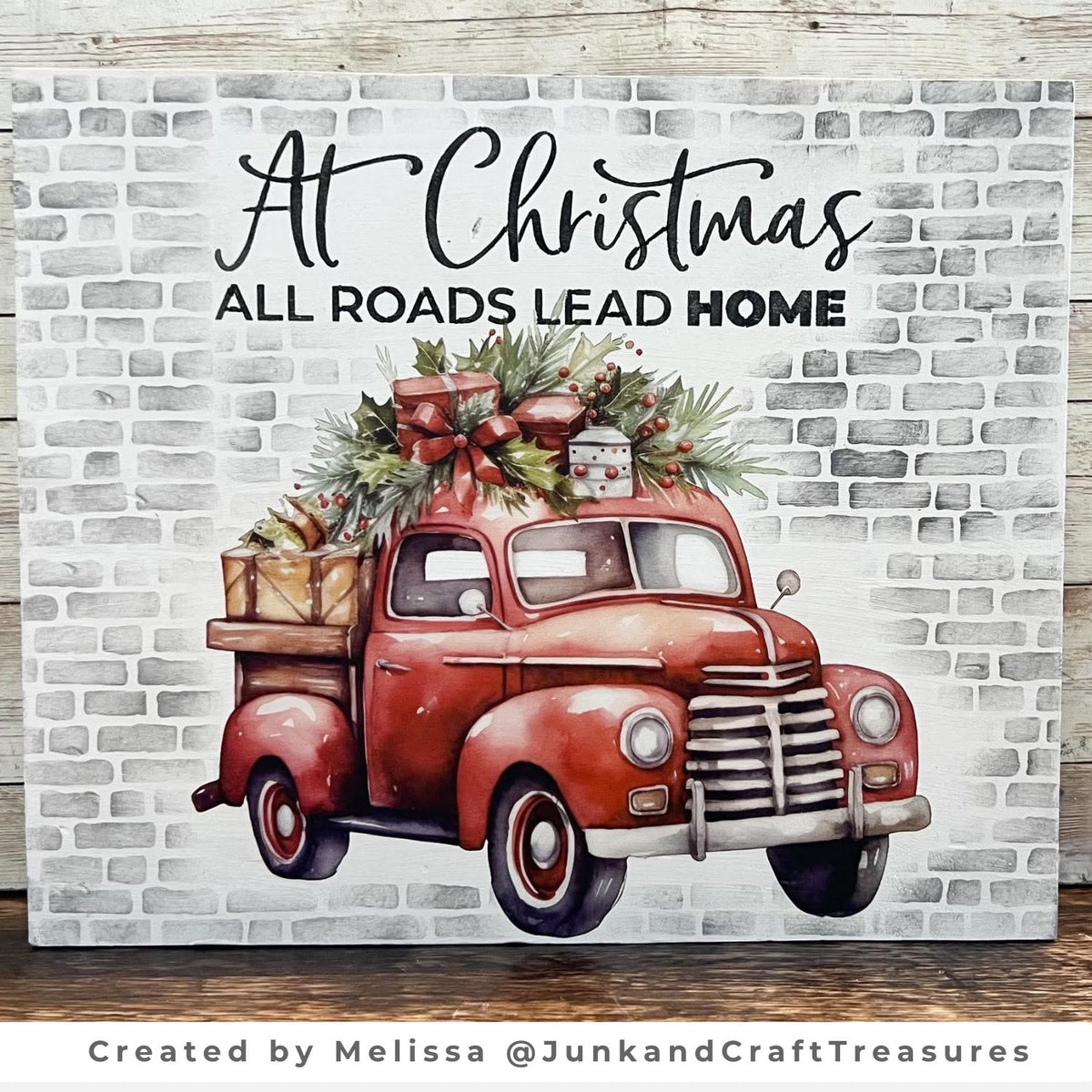 At Christmas All Roads Lead Home Stencil-Christmas-Essential Stencil