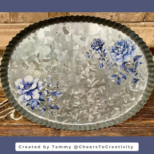 Chinoiserie Vase & Flower Rub-on Transfer Set