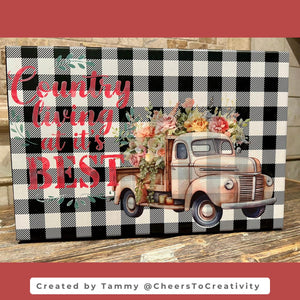 Rustic Vintage Truck Rub-on Transfers-Rub-on Transfer-Essential Stencil