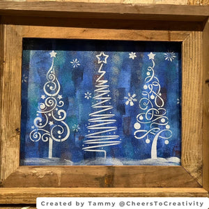 Modern Christmas Trees Stencil Set (3 Pack)