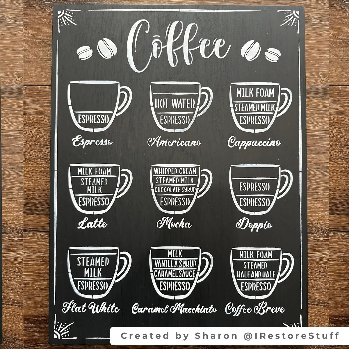 Coffee Menu 12x16 Stencil Set-Essential Stencil