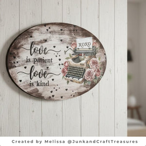 Vintage Love Letters Rub-on Transfer Set