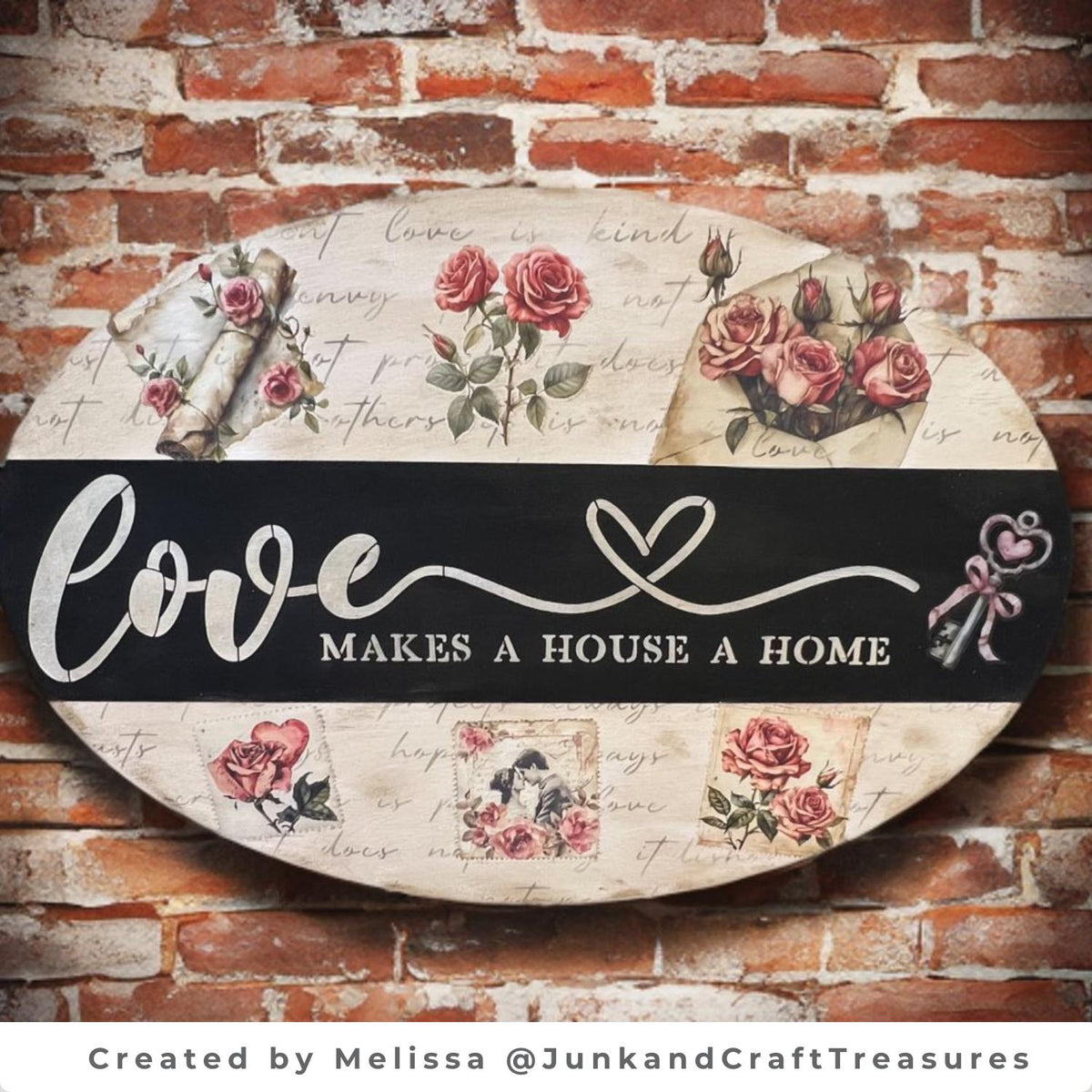 Vintage Love Letters Rub-on Transfer Set