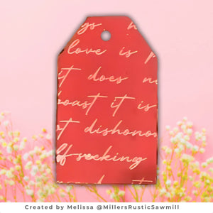 Love is patient script 12x16 Stencil-Valentine-Essential Stencil