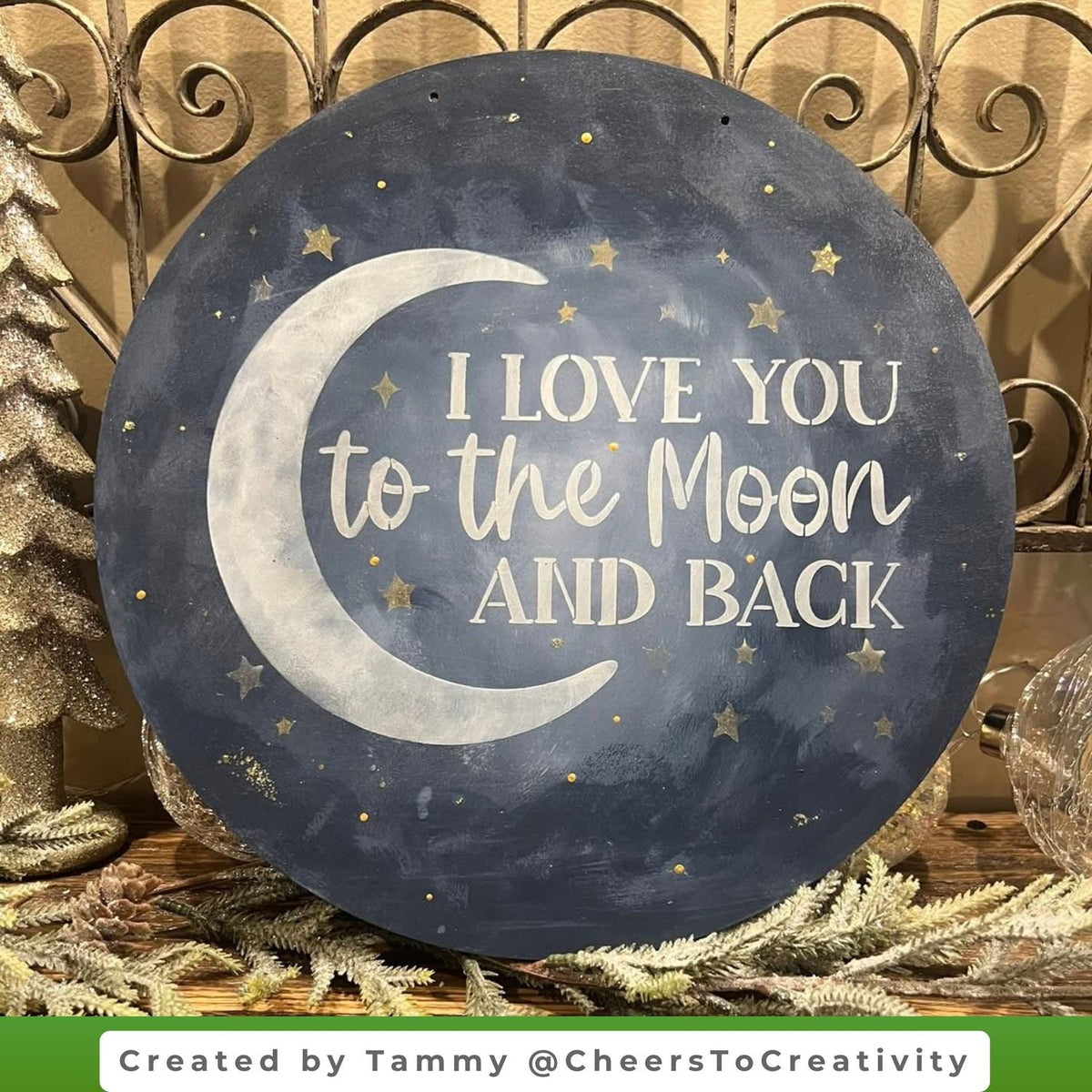 I love you to the Moon and Back 8x10 Stencil-Valentine-Essential Stencil
