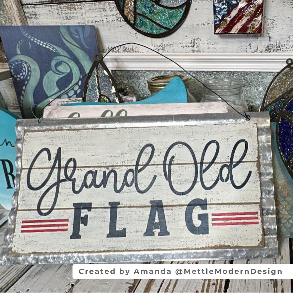 Grand Old Flag Stencil-Patriotic-Essential Stencil