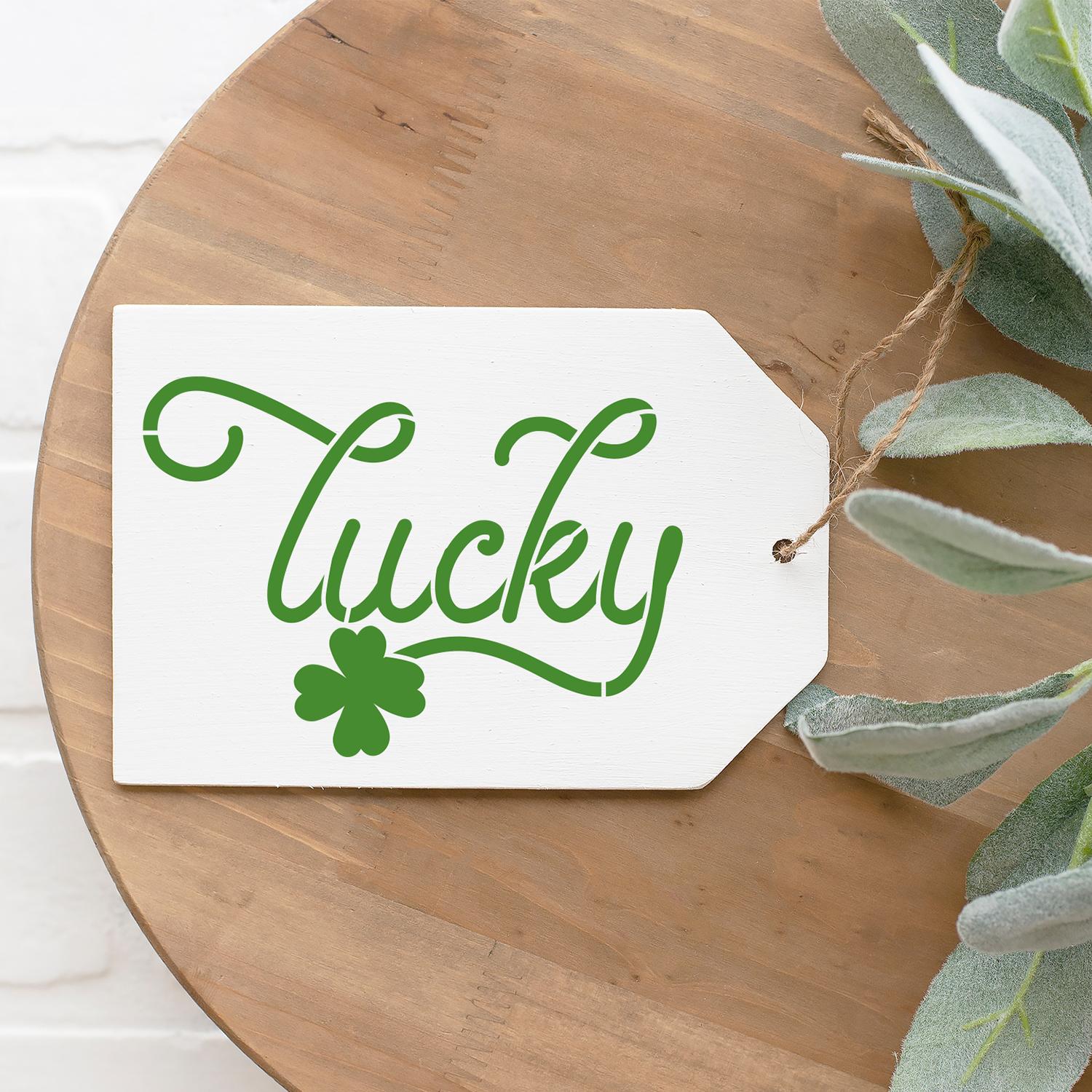 Shamrock Mini Tag's 3.5x6 3pk Stencil-St. Patricks Day-Essential Stencil